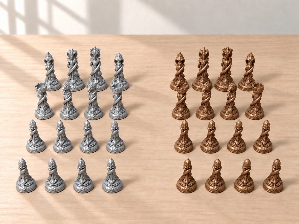 Serpents Kings – Schachfigurenset mit 32 Figuren – Ansicht 10