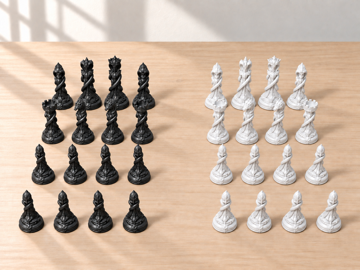 Serpents Kings – Schachfigurenset mit 32 Figuren – Ansicht 11