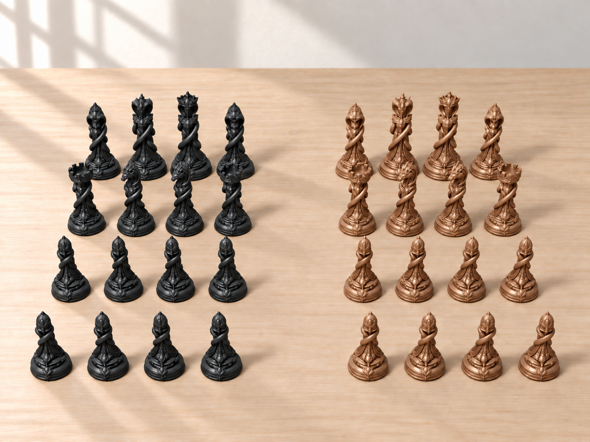 Serpents Kings – Schachfigurenset mit 32 Figuren – Ansicht 12