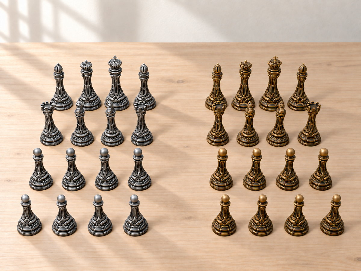 Halo-Engine Atelier – Schachfigurenset mit 32 Figuren – Ansicht 1