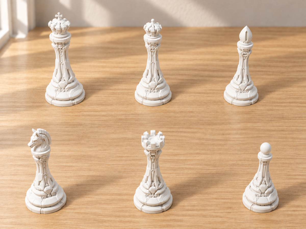 Halo-Engine Atelier – Schachfigurenset mit 32 Figuren – Ansicht 2