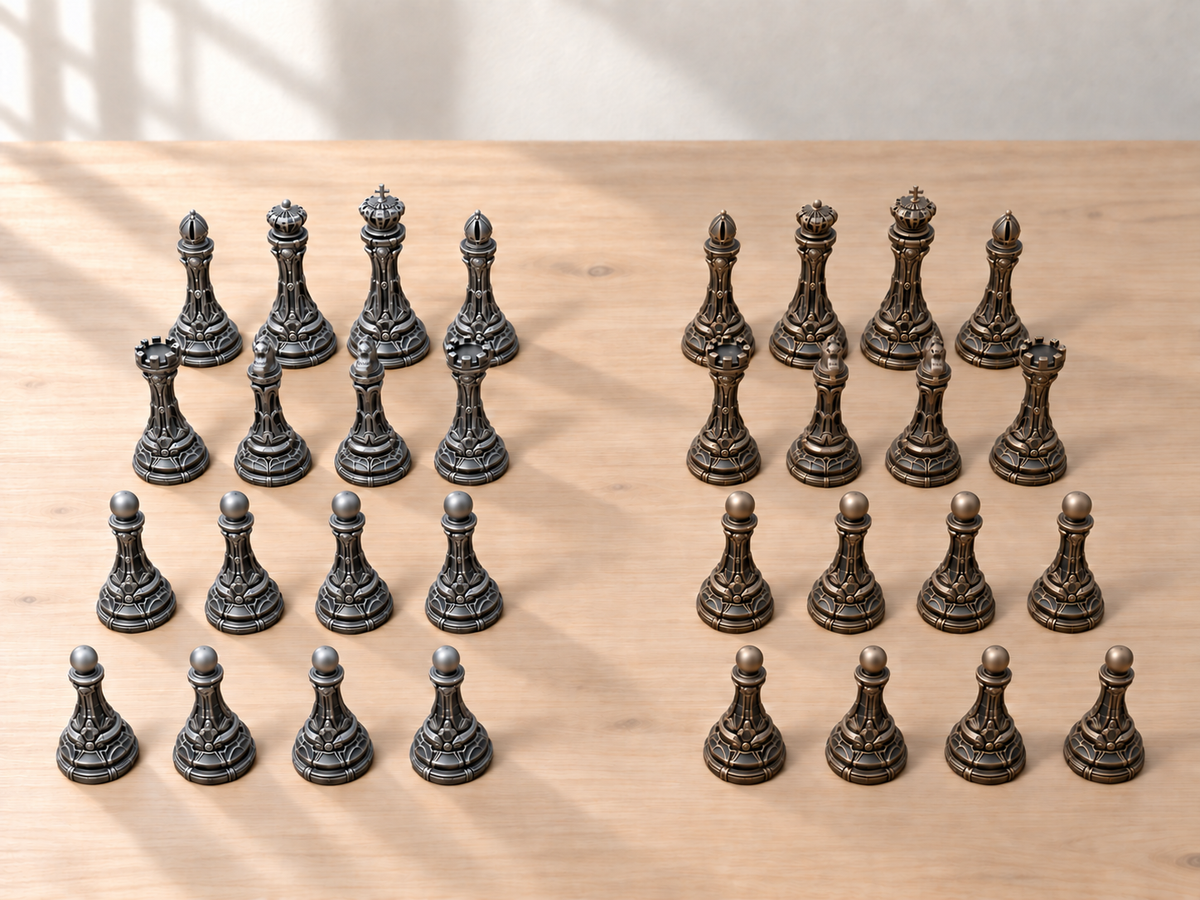 Halo-Engine Atelier – Schachfigurenset mit 32 Figuren – Ansicht 3