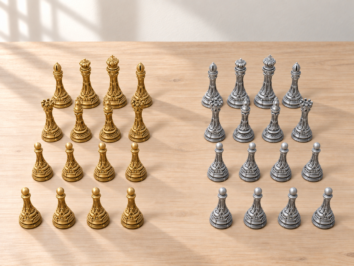 Halo-Engine Atelier – Schachfigurenset mit 32 Figuren – Ansicht 4