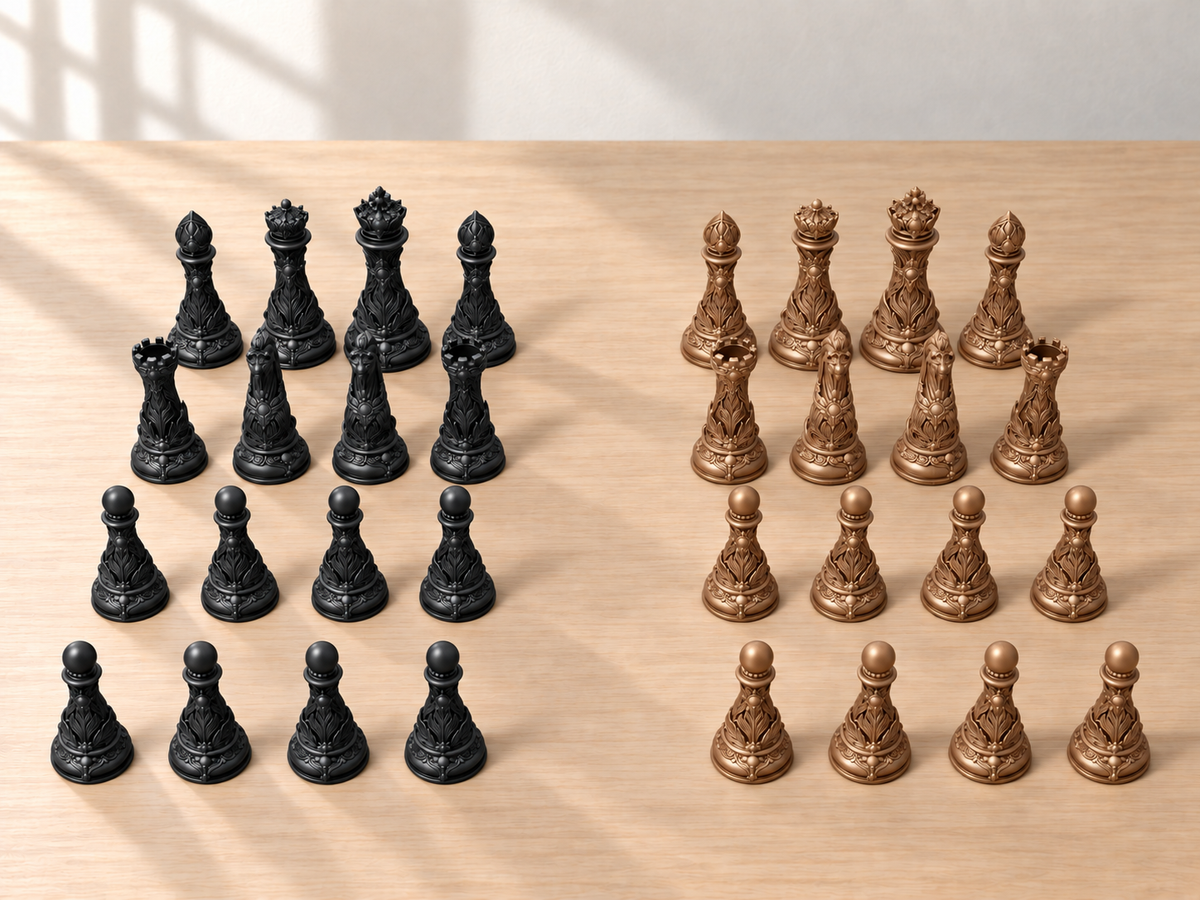 Emerald Regalia – Schachfigurenset mit 32 Figuren – Ansicht 12