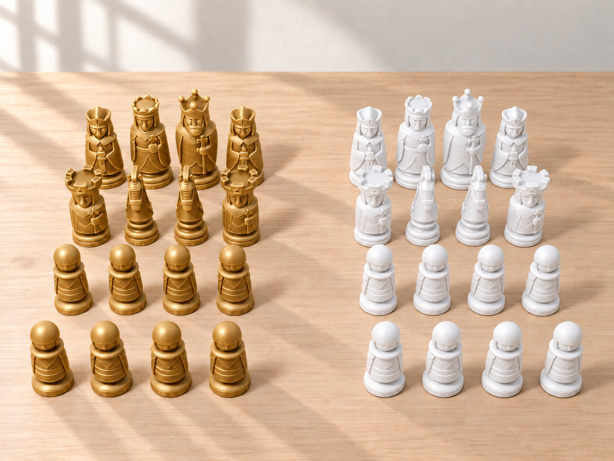 Medieval – Schachfigurenset mit 32 Figuren – Ansicht 6