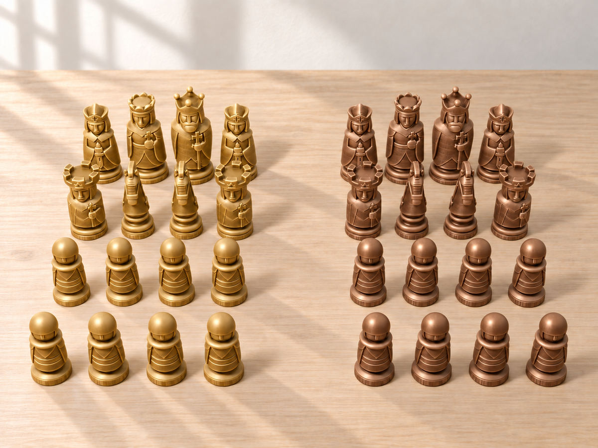 Medieval – Schachfigurenset mit 32 Figuren – Ansicht 7