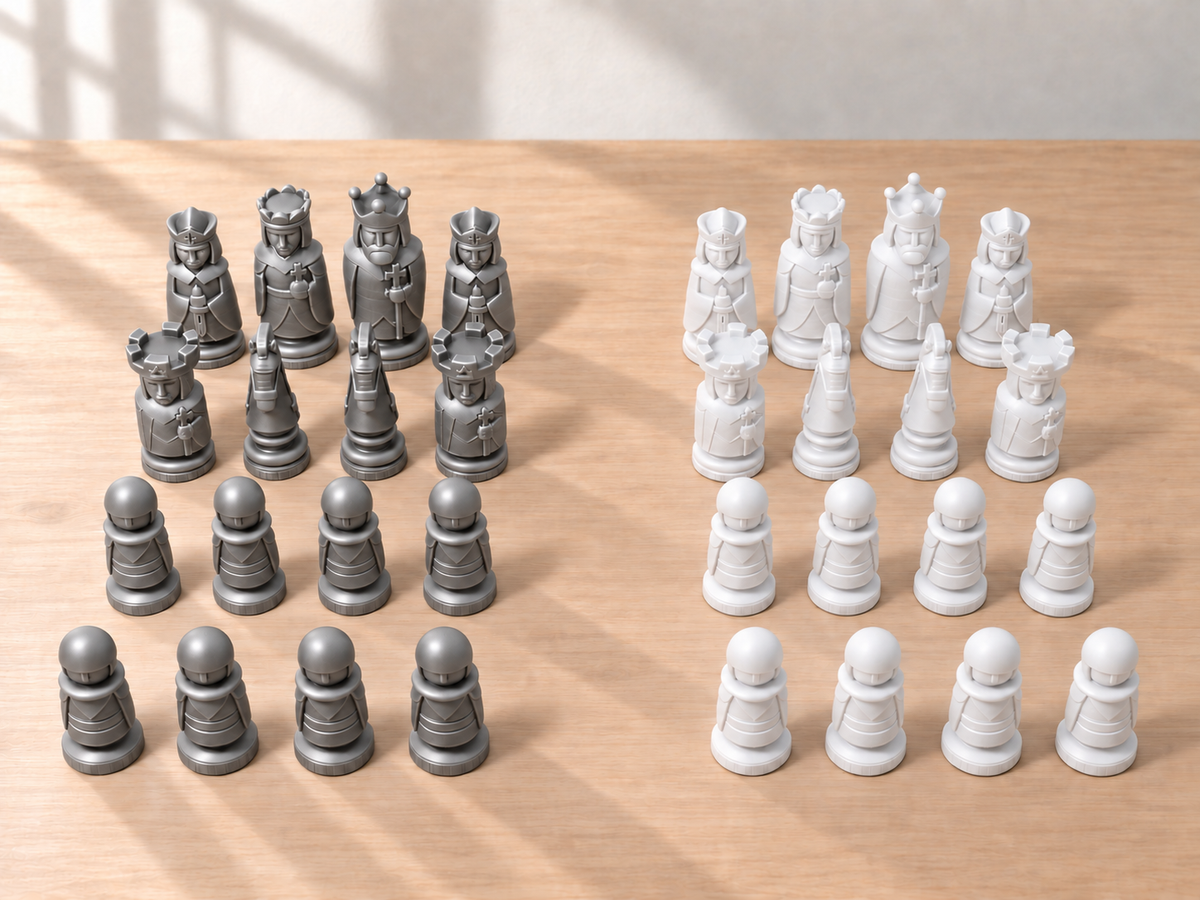 Medieval – Schachfigurenset mit 32 Figuren – Ansicht 9