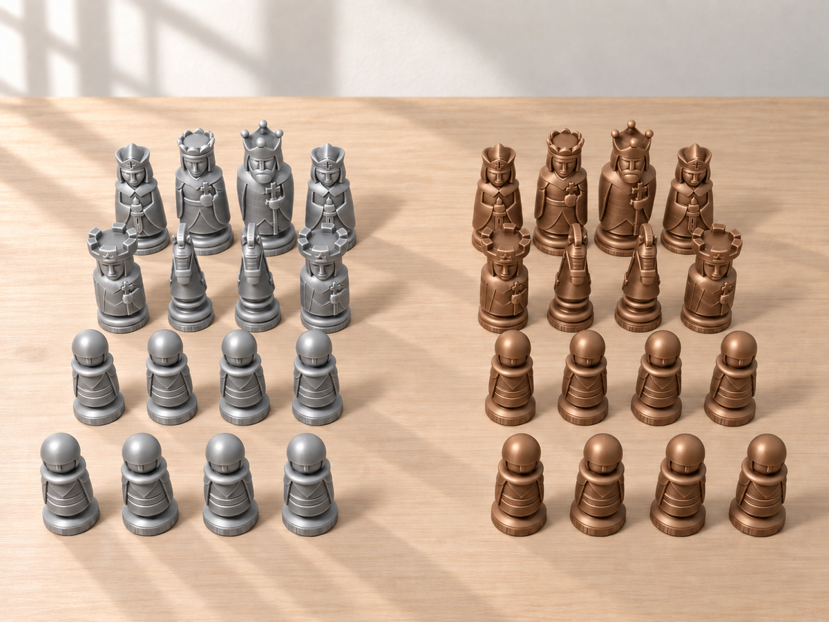 Medieval – Schachfigurenset mit 32 Figuren – Ansicht 10