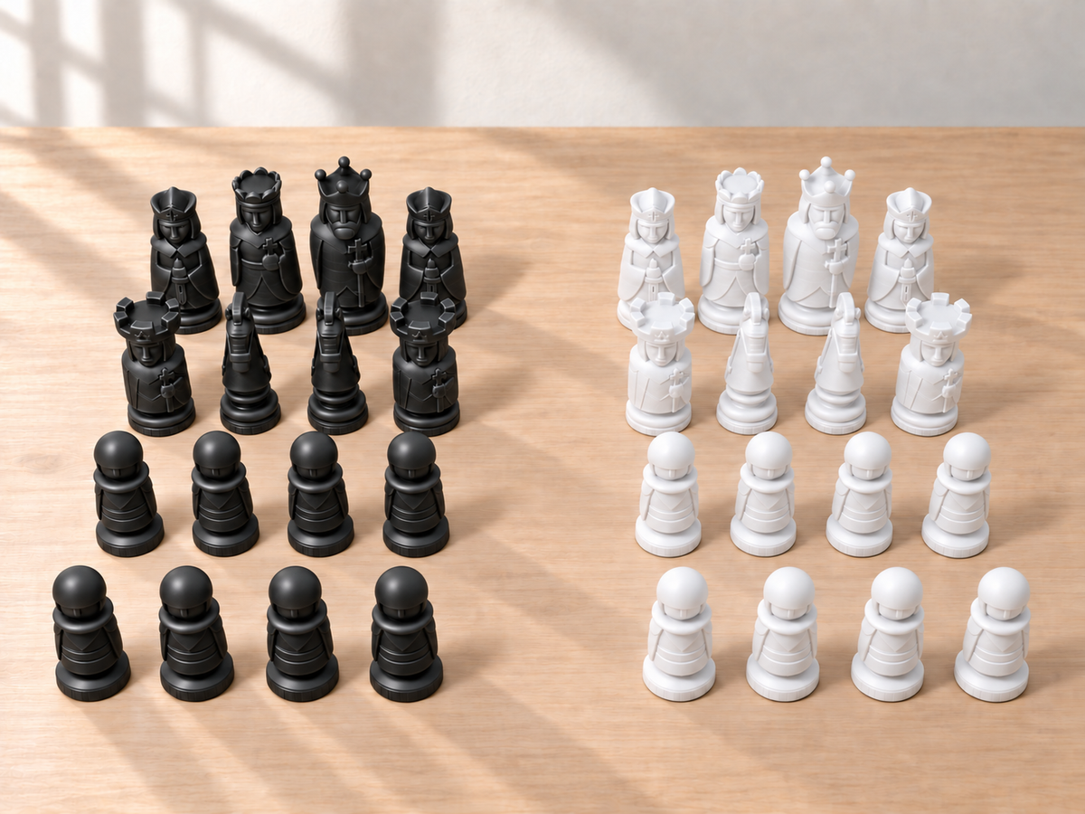Medieval – Schachfigurenset mit 32 Figuren – Ansicht 11