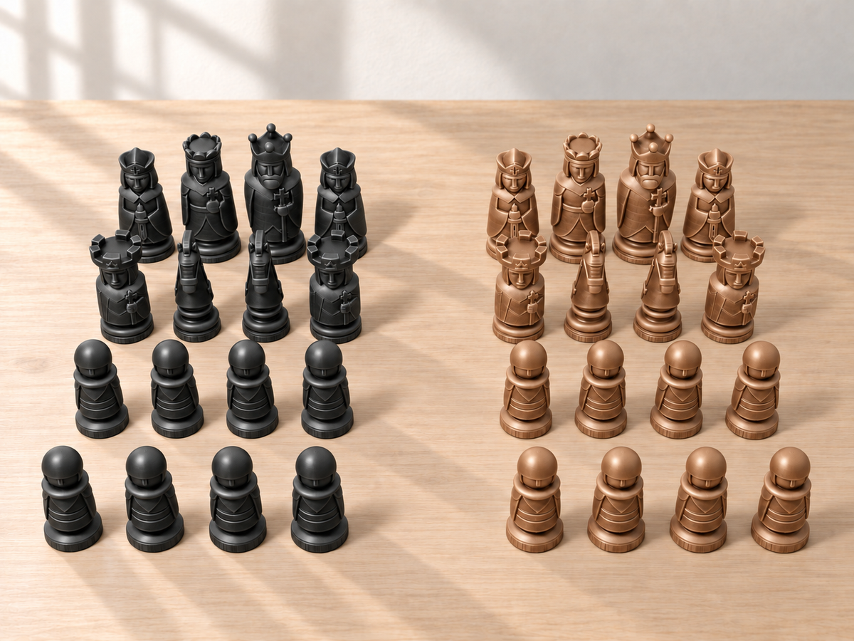 Medieval – Schachfigurenset mit 32 Figuren – Ansicht 12