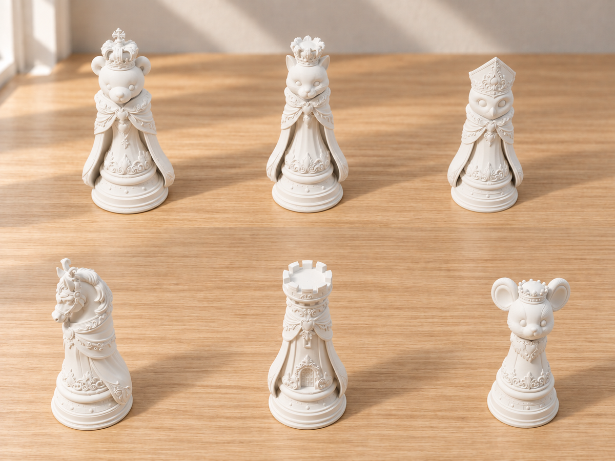 Plush Royale – Schachfigurenset mit 32 Figuren – Ansicht 2