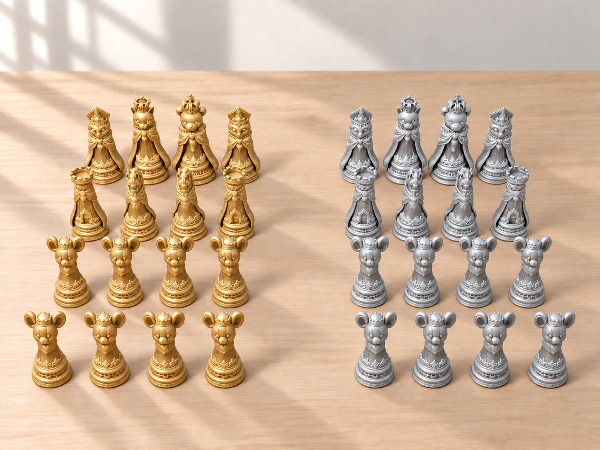 Plush Royale – Schachfigurenset mit 32 Figuren – Ansicht 4