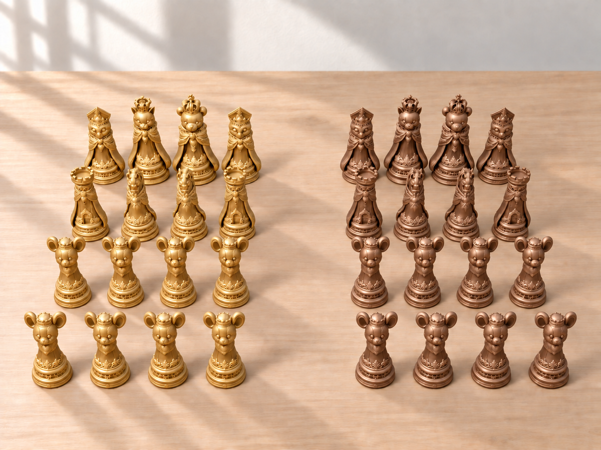 Plush Royale – Schachfigurenset mit 32 Figuren – Ansicht 7