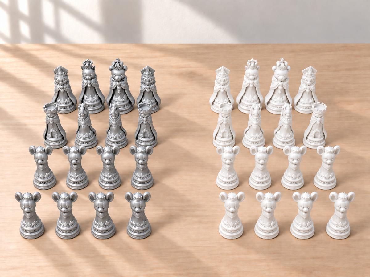 Plush Royale – Schachfigurenset mit 32 Figuren – Ansicht 9