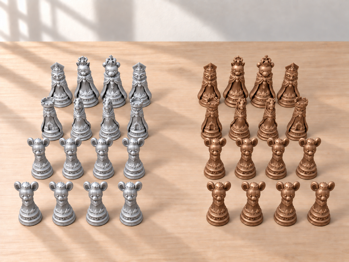 Plush Royale – Schachfigurenset mit 32 Figuren – Ansicht 10