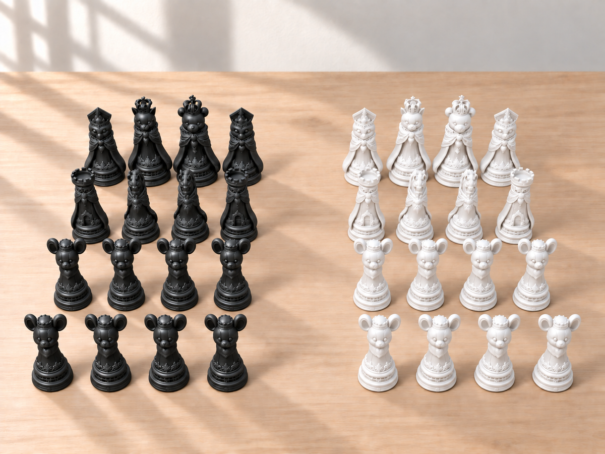Plush Royale – Schachfigurenset mit 32 Figuren – Ansicht 11