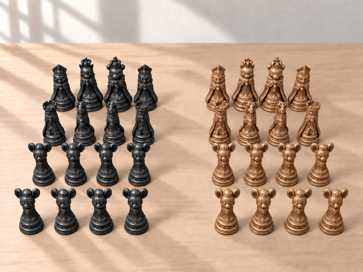 Plush Royale – Schachfigurenset mit 32 Figuren – Ansicht 12