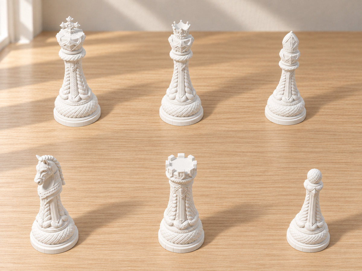 Braided Realm – Schachfigurenset mit 32 Figuren – Ansicht 2