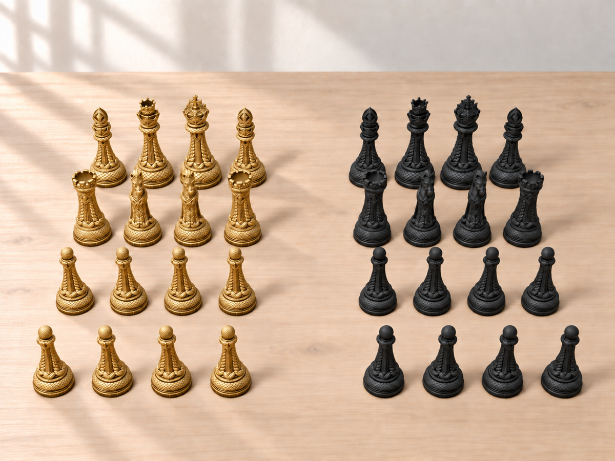 Braided Realm – Schachfigurenset mit 32 Figuren – Ansicht 5