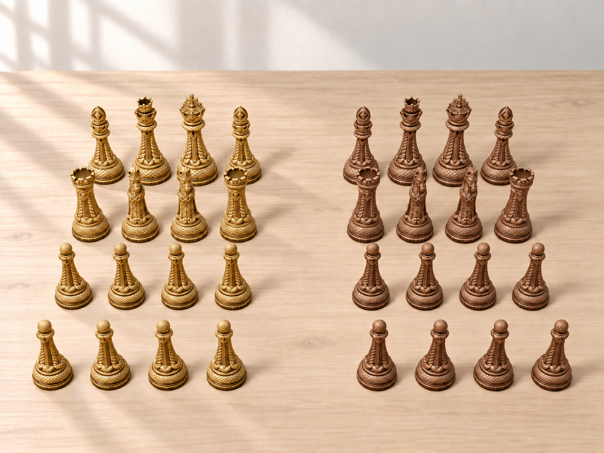 Braided Realm – Schachfigurenset mit 32 Figuren – Ansicht 7