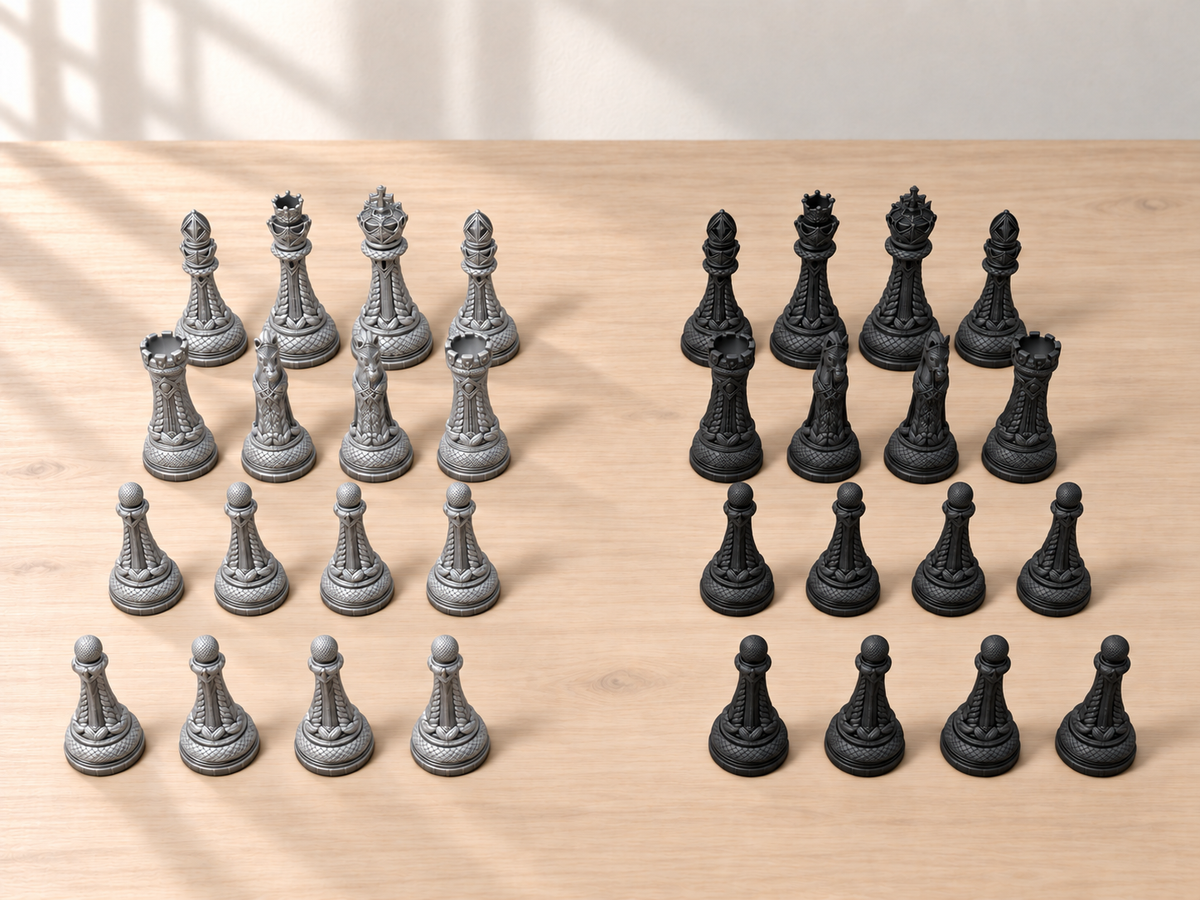Braided Realm – Schachfigurenset mit 32 Figuren – Ansicht 8