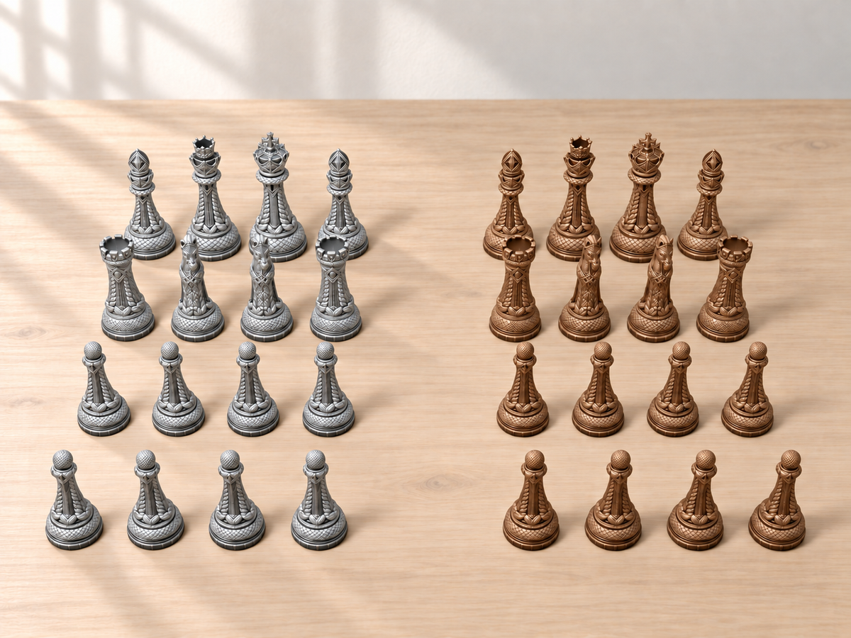 Braided Realm – Schachfigurenset mit 32 Figuren – Ansicht 10