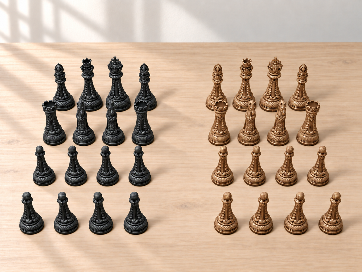 Braided Realm – Schachfigurenset mit 32 Figuren – Ansicht 12