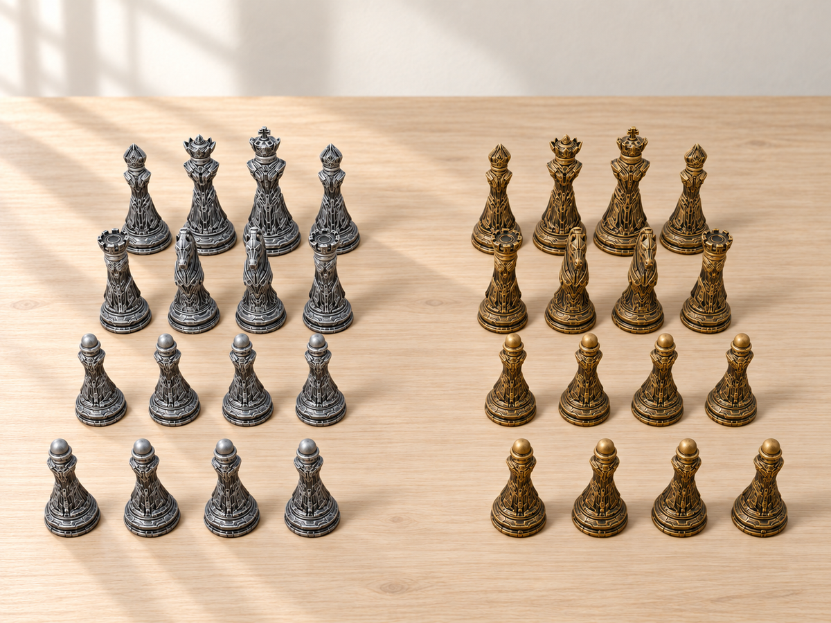 Cybercore Prime – Schachfigurenset mit 32 Figuren – Ansicht 1