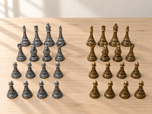 Aetheris Protocol – Schachfigurenset mit 32 Figuren – Ansicht 1
