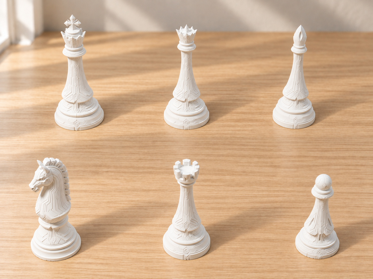 Aetheris Protocol – Schachfigurenset mit 32 Figuren – Ansicht 2