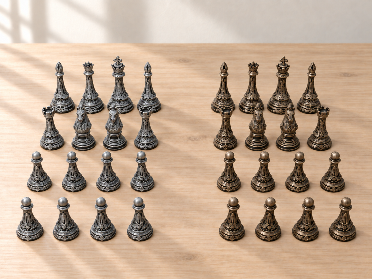 Aetheris Protocol – Schachfigurenset mit 32 Figuren – Ansicht 3