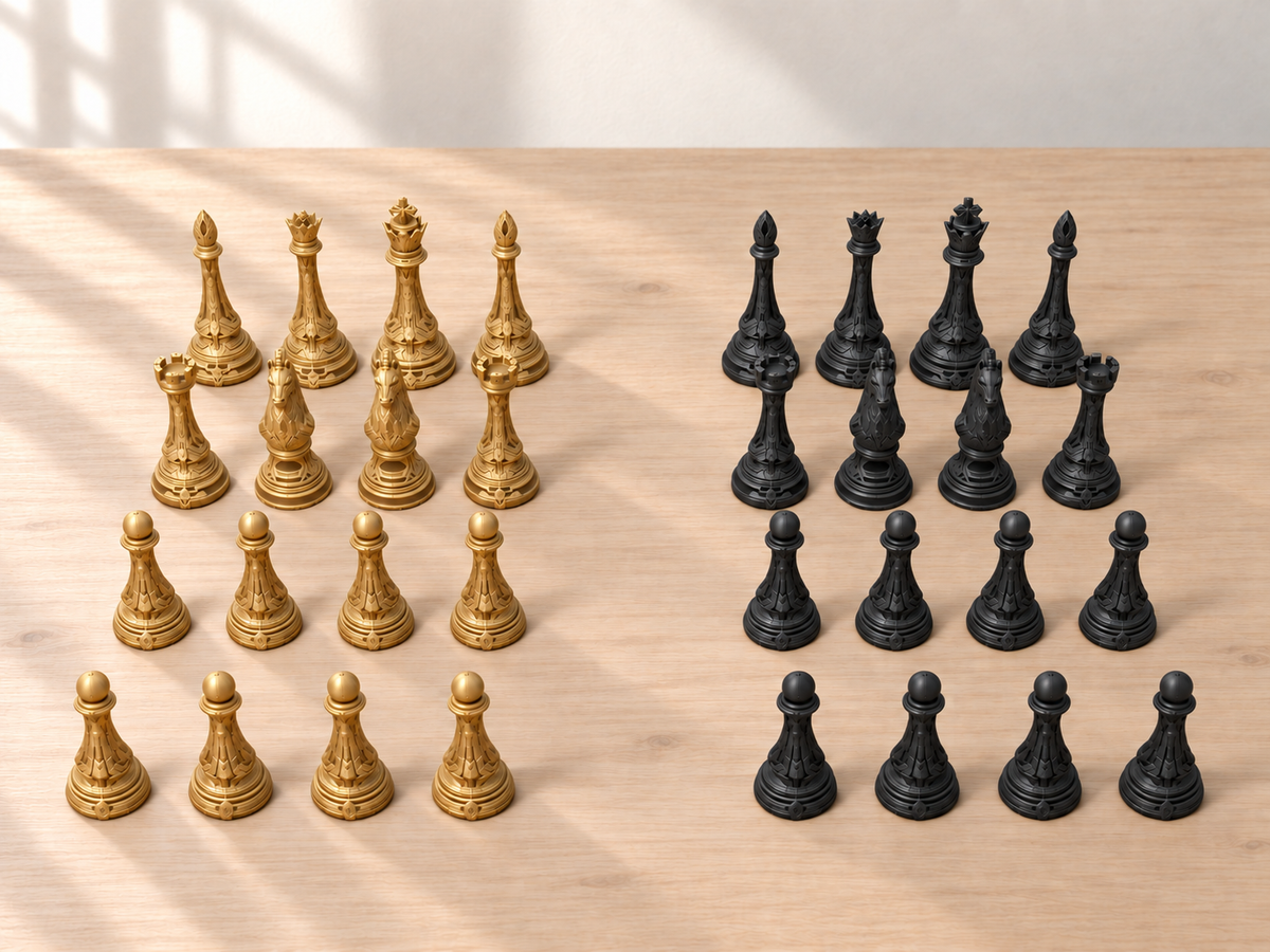 Aetheris Protocol – Schachfigurenset mit 32 Figuren – Ansicht 5