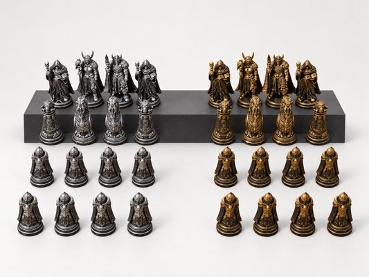 Norse Mythology – Schachfigurenset mit 32 Figuren – Ansicht 1