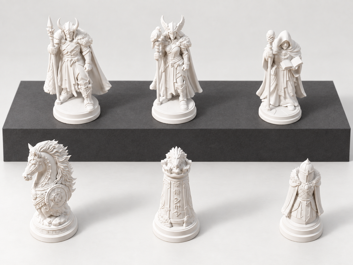 Norse Mythology – Schachfigurenset mit 32 Figuren – Ansicht 2