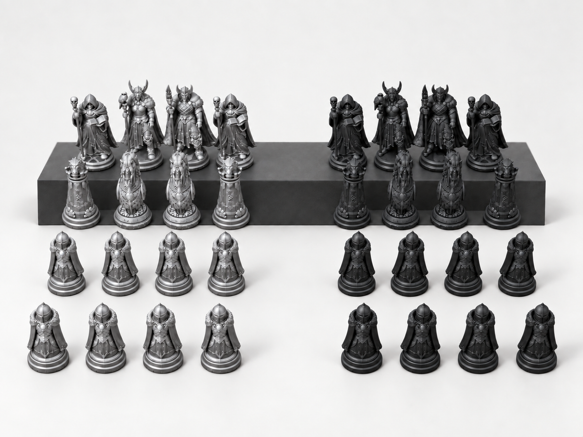 Norse Mythology – Schachfigurenset mit 32 Figuren – Ansicht 8