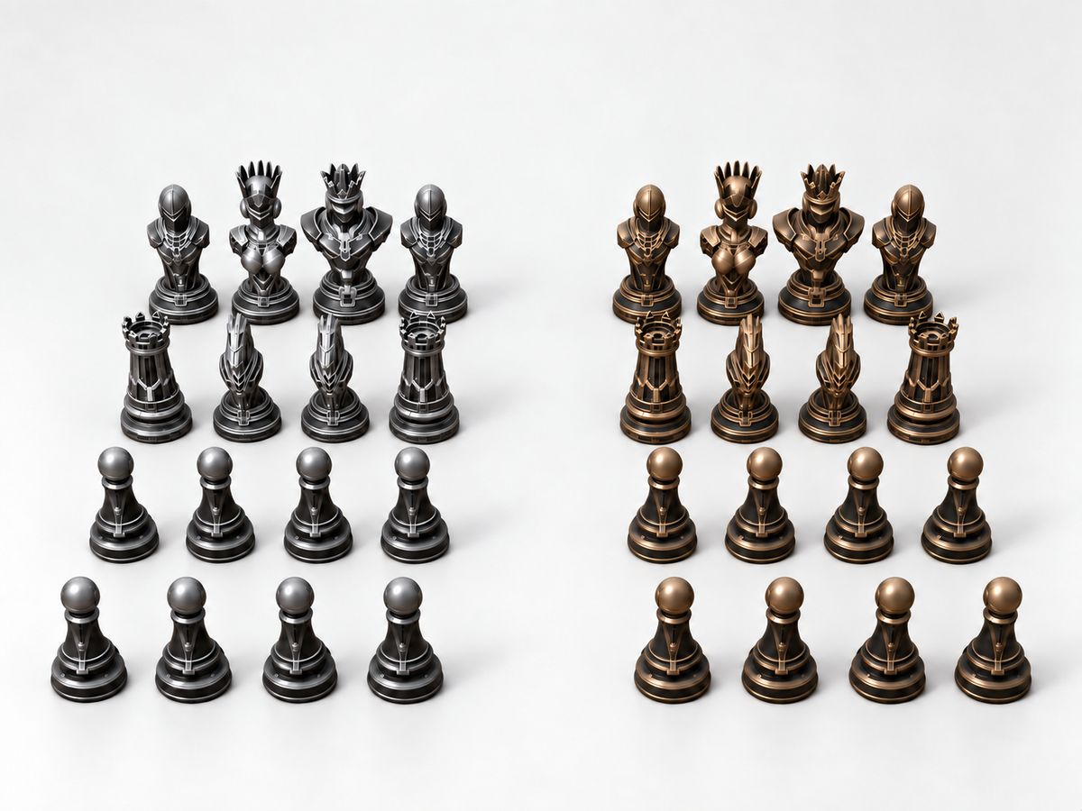 Cyber 4.0 – Schachfigurenset mit 32 Figuren – Ansicht 3