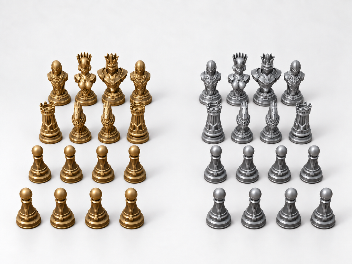 Cyber 4.0 – Schachfigurenset mit 32 Figuren – Ansicht 4