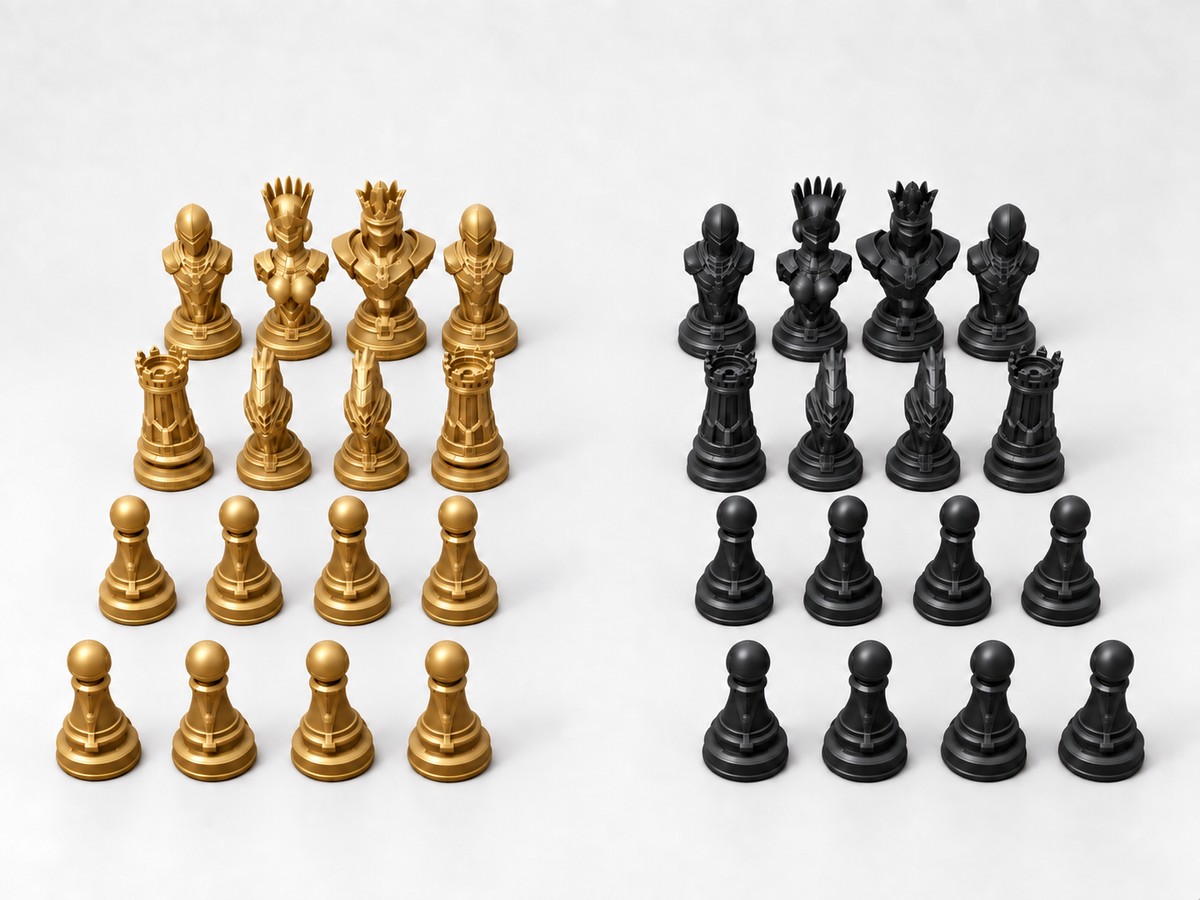Cyber 4.0 – Schachfigurenset mit 32 Figuren – Ansicht 5