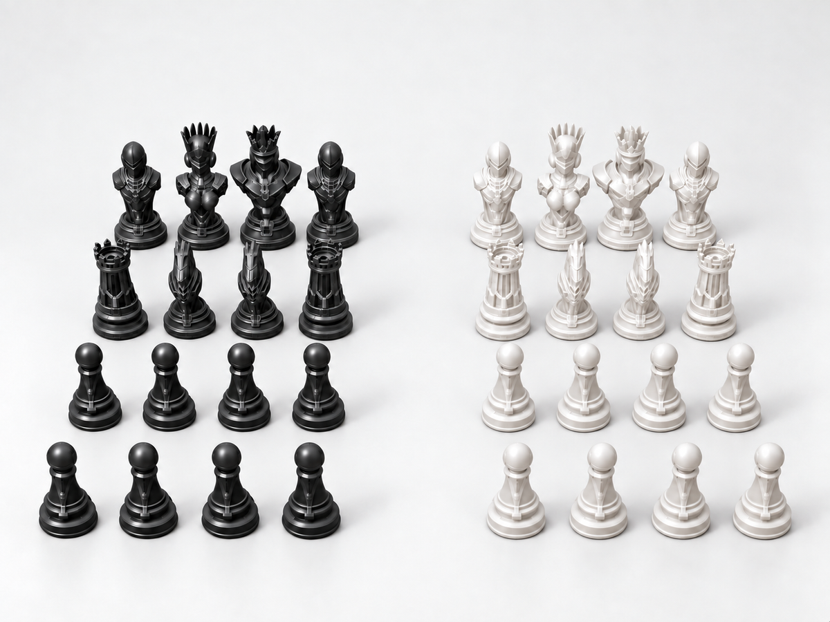 Cyber 4.0 – Schachfigurenset mit 32 Figuren – Ansicht 11