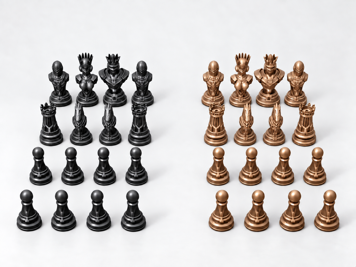 Cyber 4.0 – Schachfigurenset mit 32 Figuren – Ansicht 12