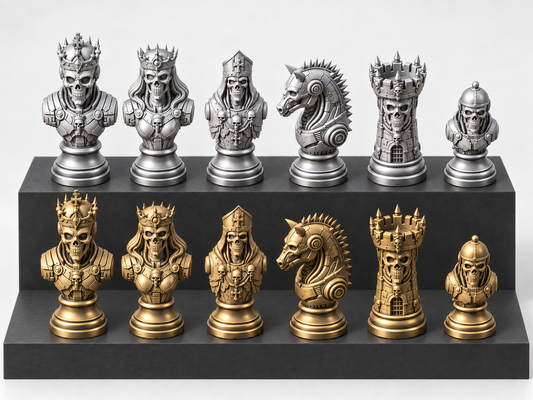 Dominion of Bone & Steel – Schachfigurenset mit 32 Figuren – Ansicht 1