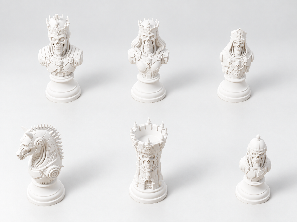 Dominion of Bone & Steel – Schachfigurenset mit 32 Figuren – Ansicht 2