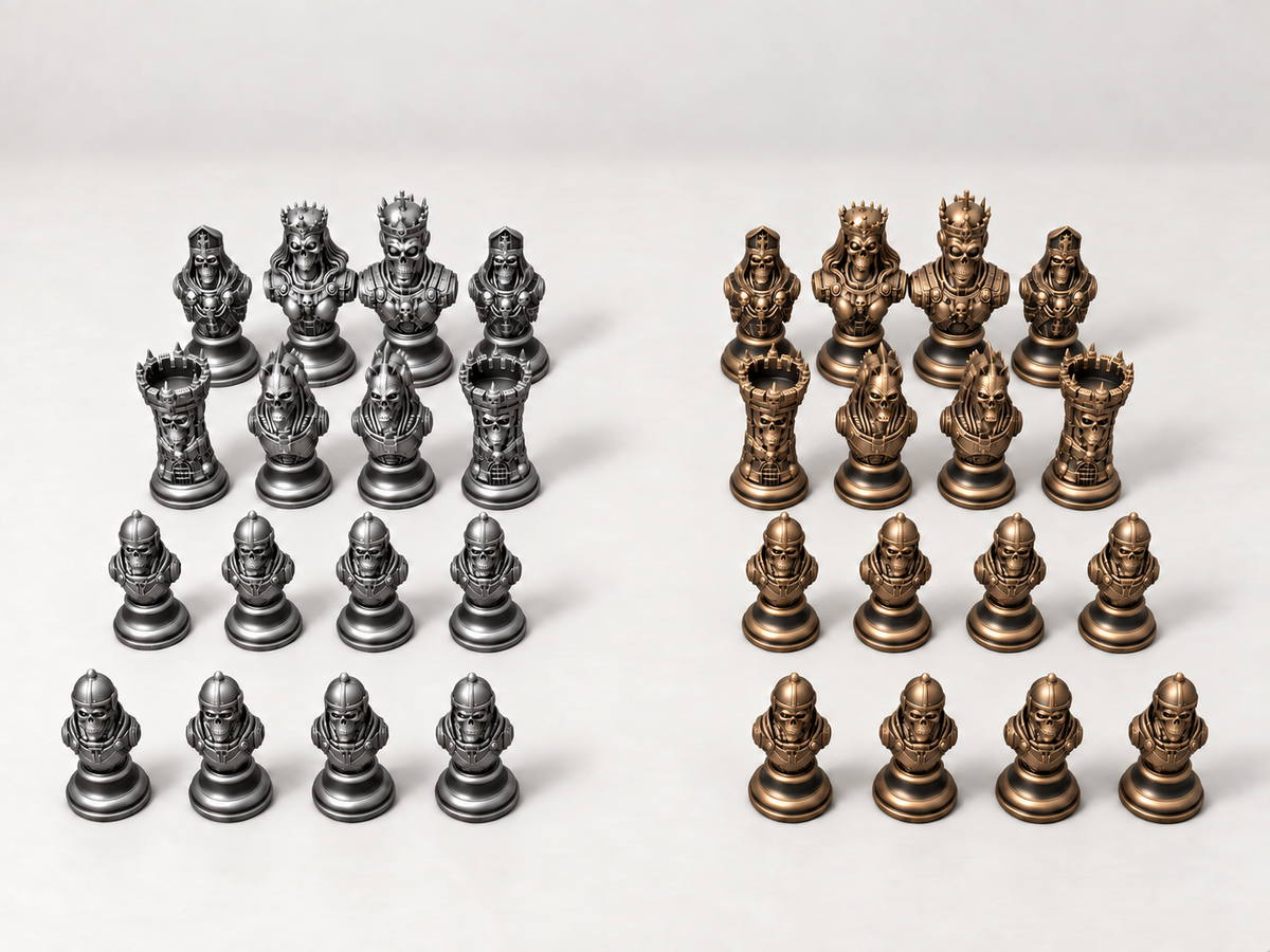 Dominion of Bone & Steel – Schachfigurenset mit 32 Figuren – Ansicht 3