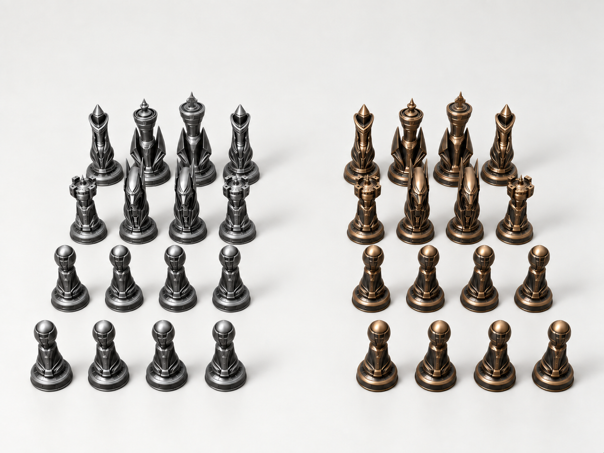 ION CORE – Schachfigurenset mit 32 Figuren – Ansicht 3