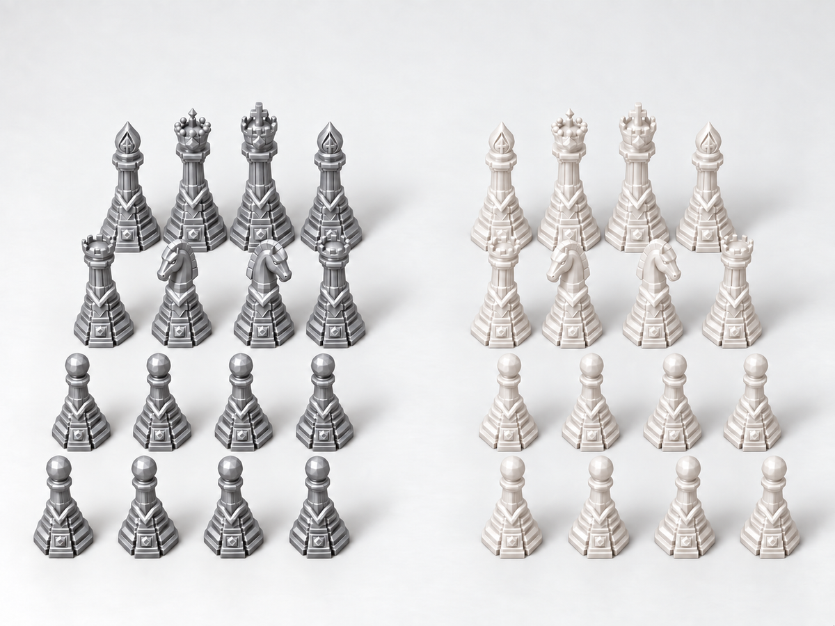 The Gilded Monolith Sovereignty – 32 Schachfiguren – Ansicht 9