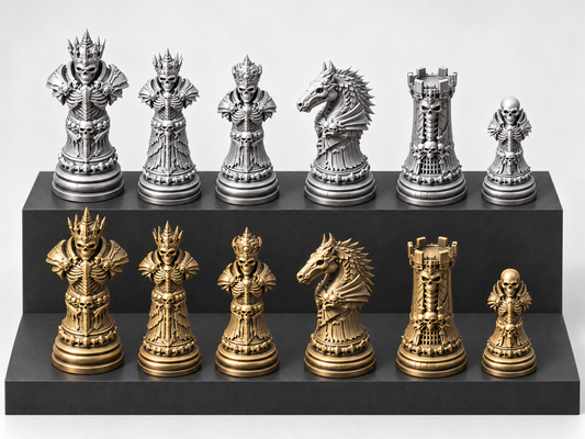 Titanbone Colossi – Schachfigurenset mit 32 Figuren – Ansicht 1