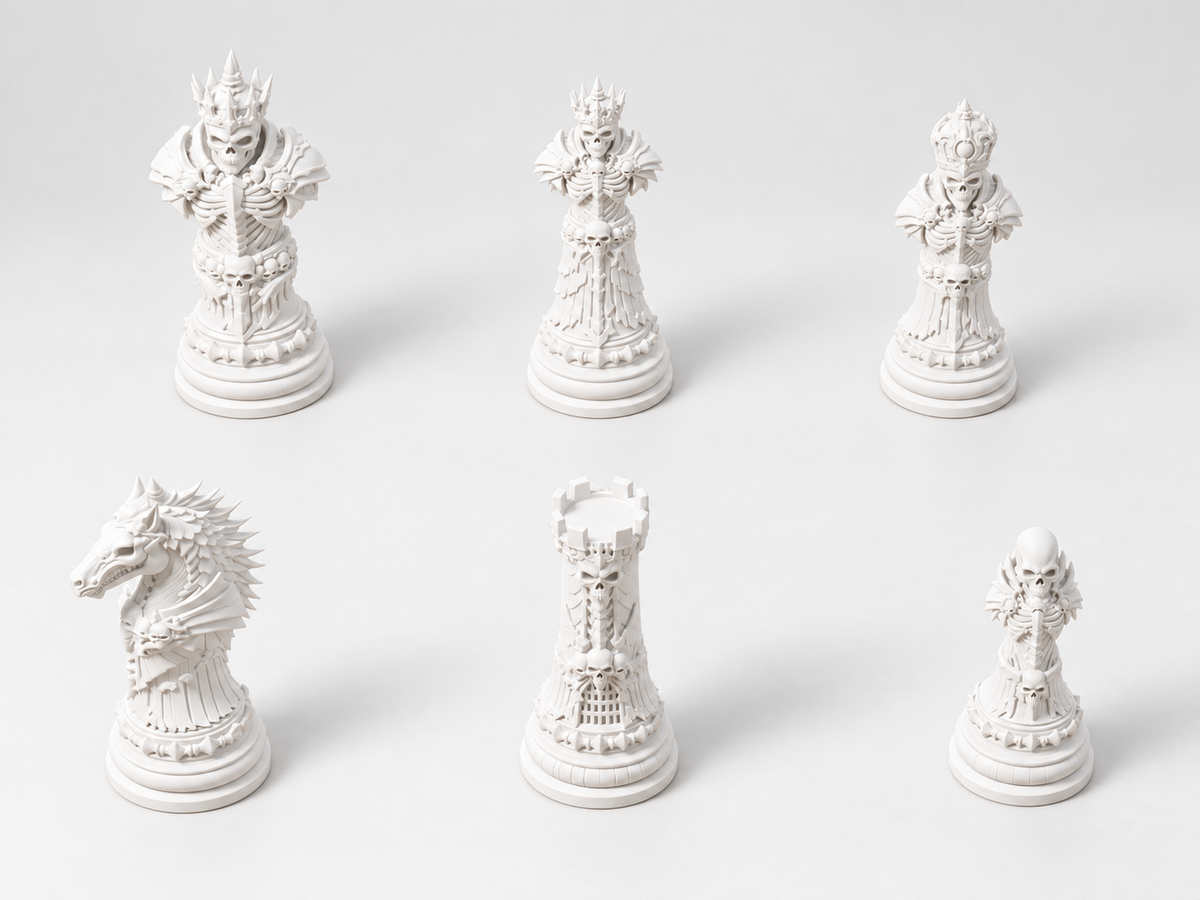 Titanbone Colossi – Schachfigurenset mit 32 Figuren – Ansicht 2