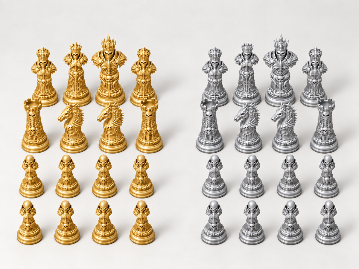 Titanbone Colossi – Schachfigurenset mit 32 Figuren – Ansicht 4