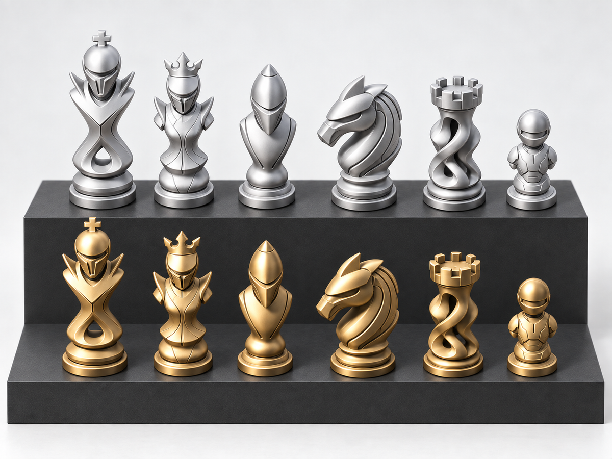 Circuit Royale – Schachfigurenset mit 32 Figuren – Ansicht 1