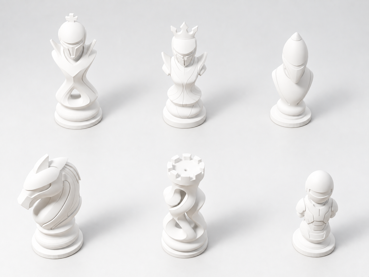 Circuit Royale – Schachfigurenset mit 32 Figuren – Ansicht 2